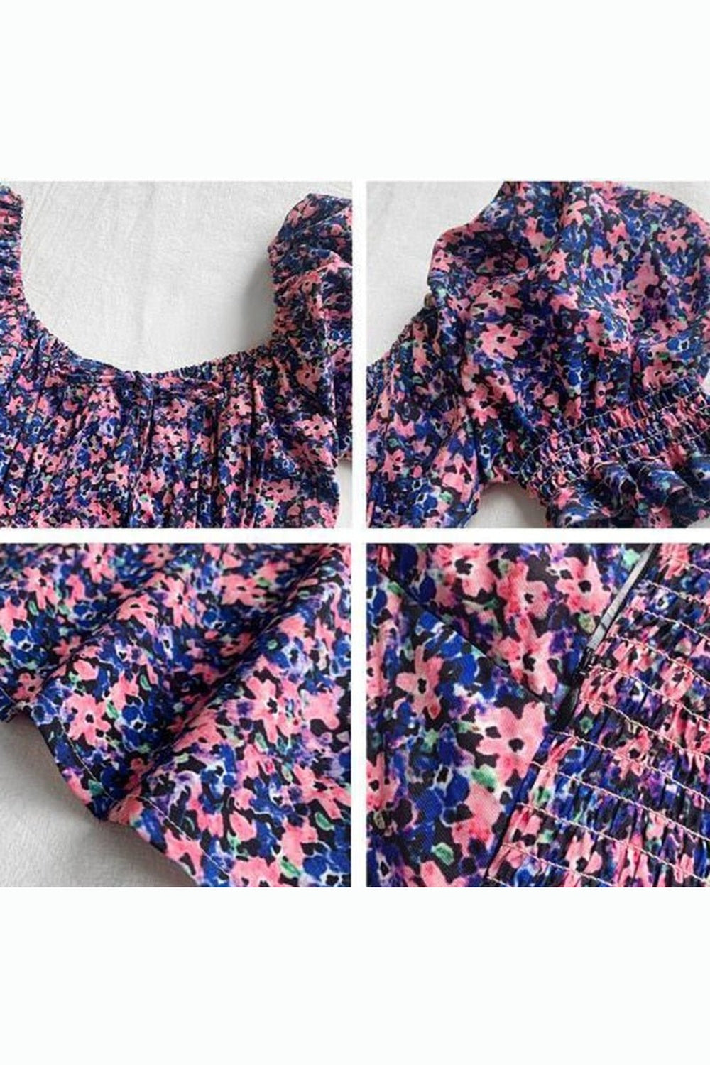 Y2k Purple Floral Dress