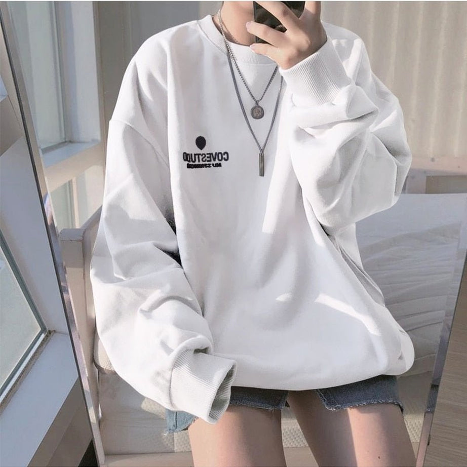 Y2k Purple Pastel Aesthetic Loose Sweatshirt