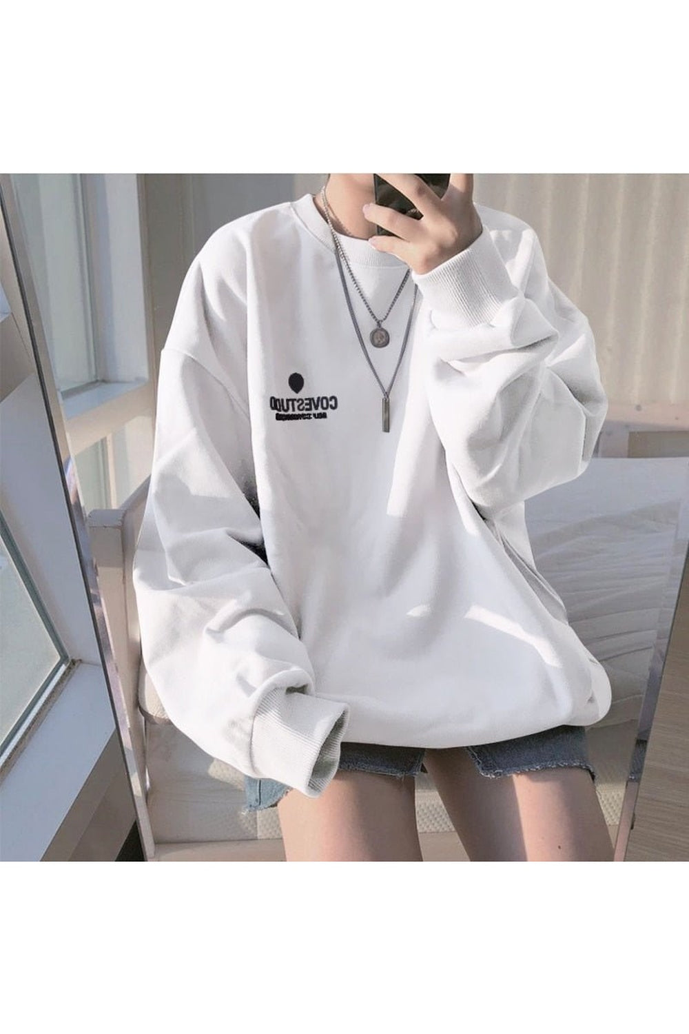 Y2k Purple Pastel Aesthetic Loose Sweatshirt