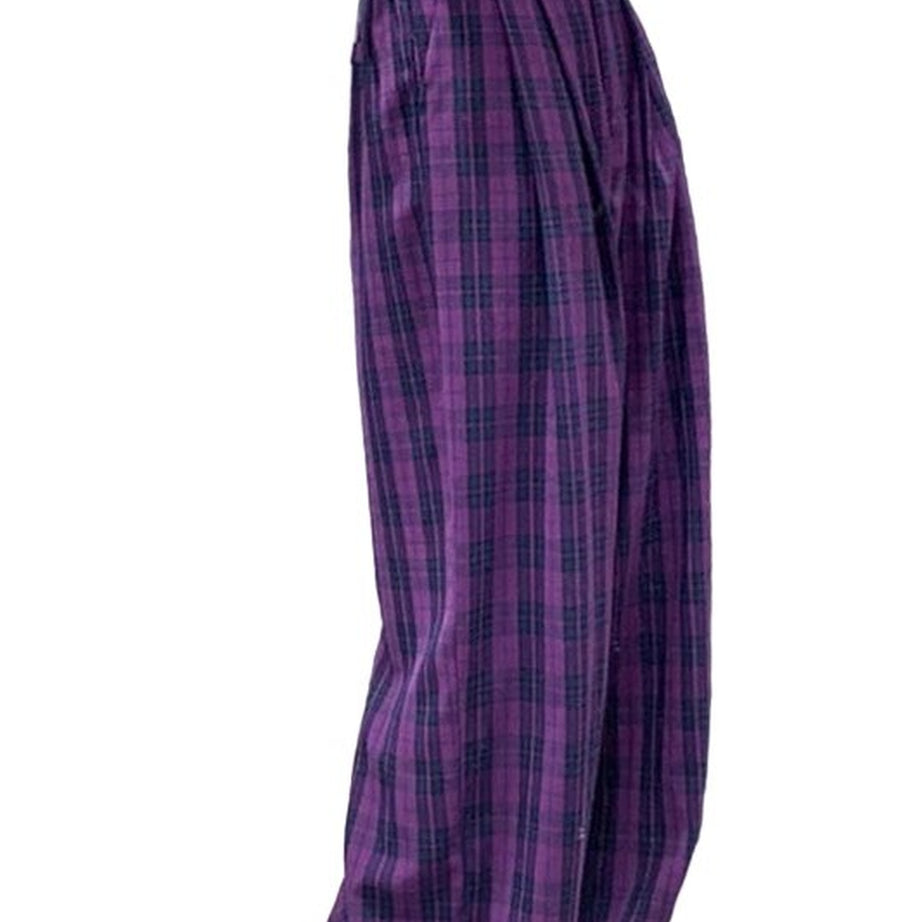 Y2k Purple Plaid Wide Leg Pants