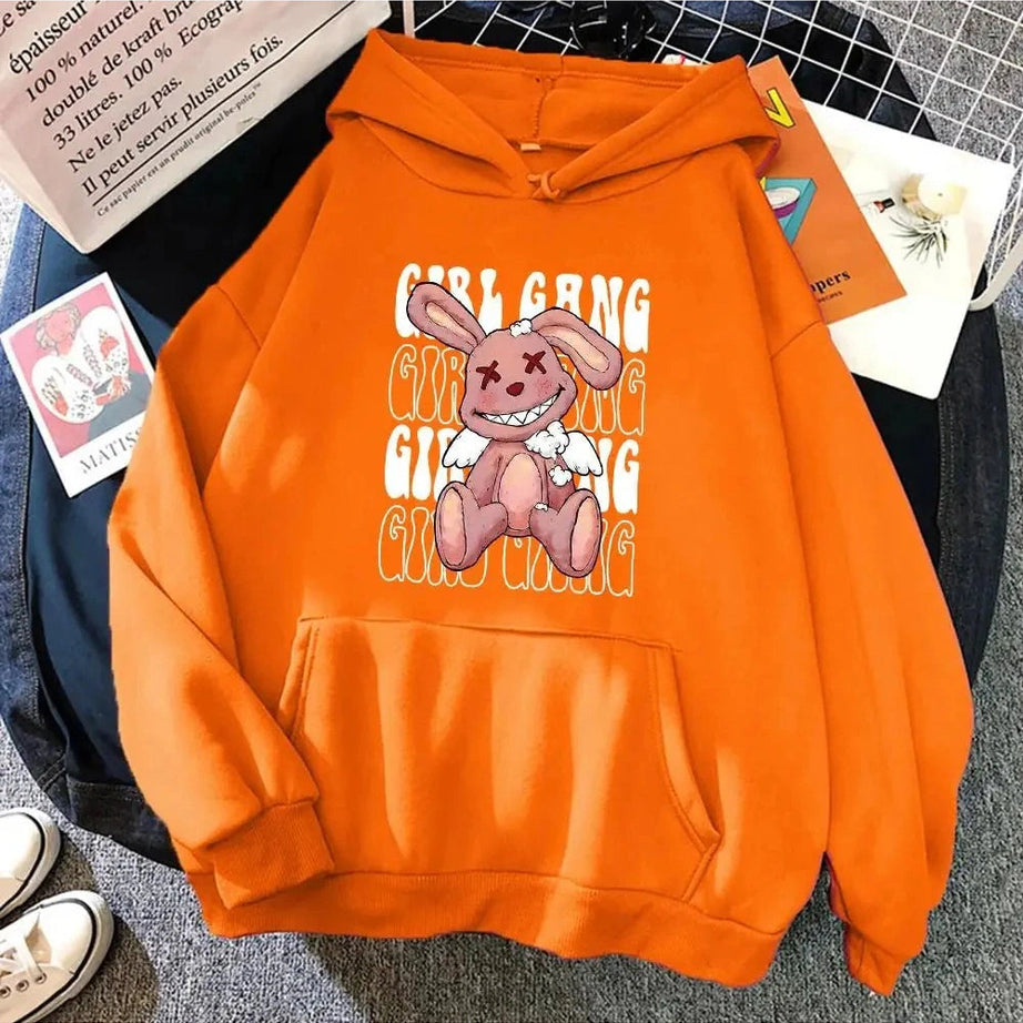 Y2k Rabbit Doll Fleece Hoodie