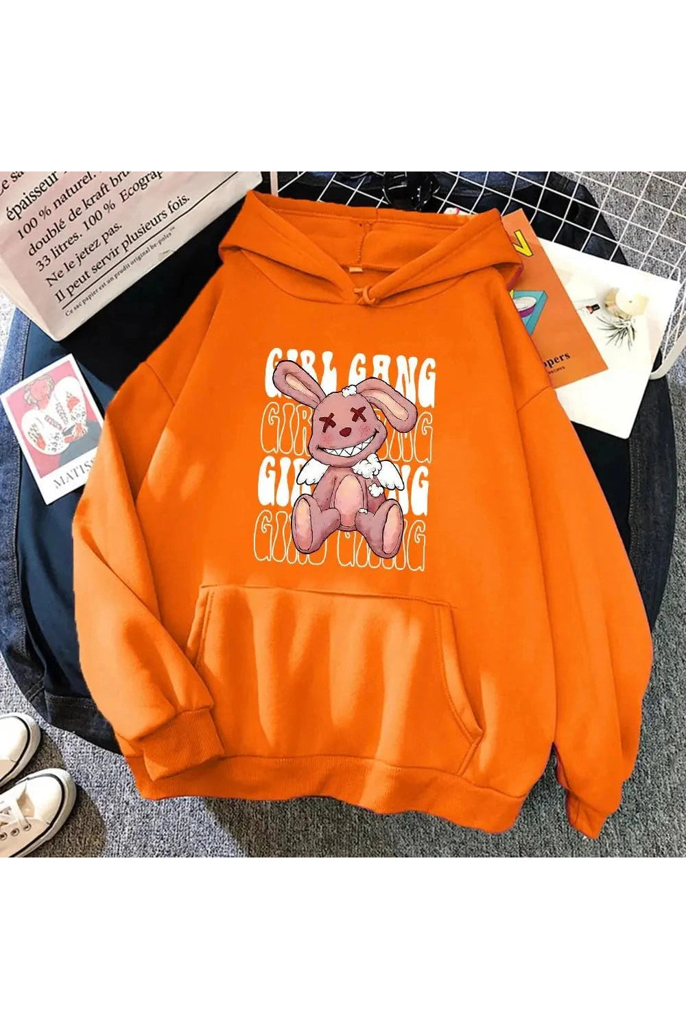 Y2k Rabbit Doll Fleece Hoodie