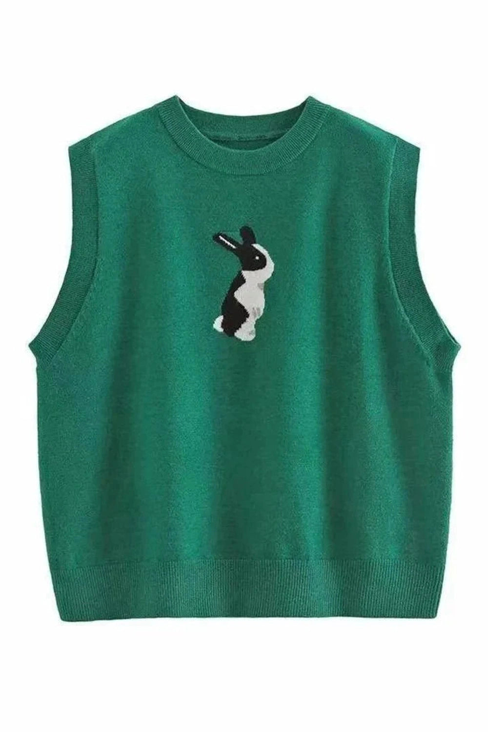 Y2k Rabbit Patch Sweater Vest