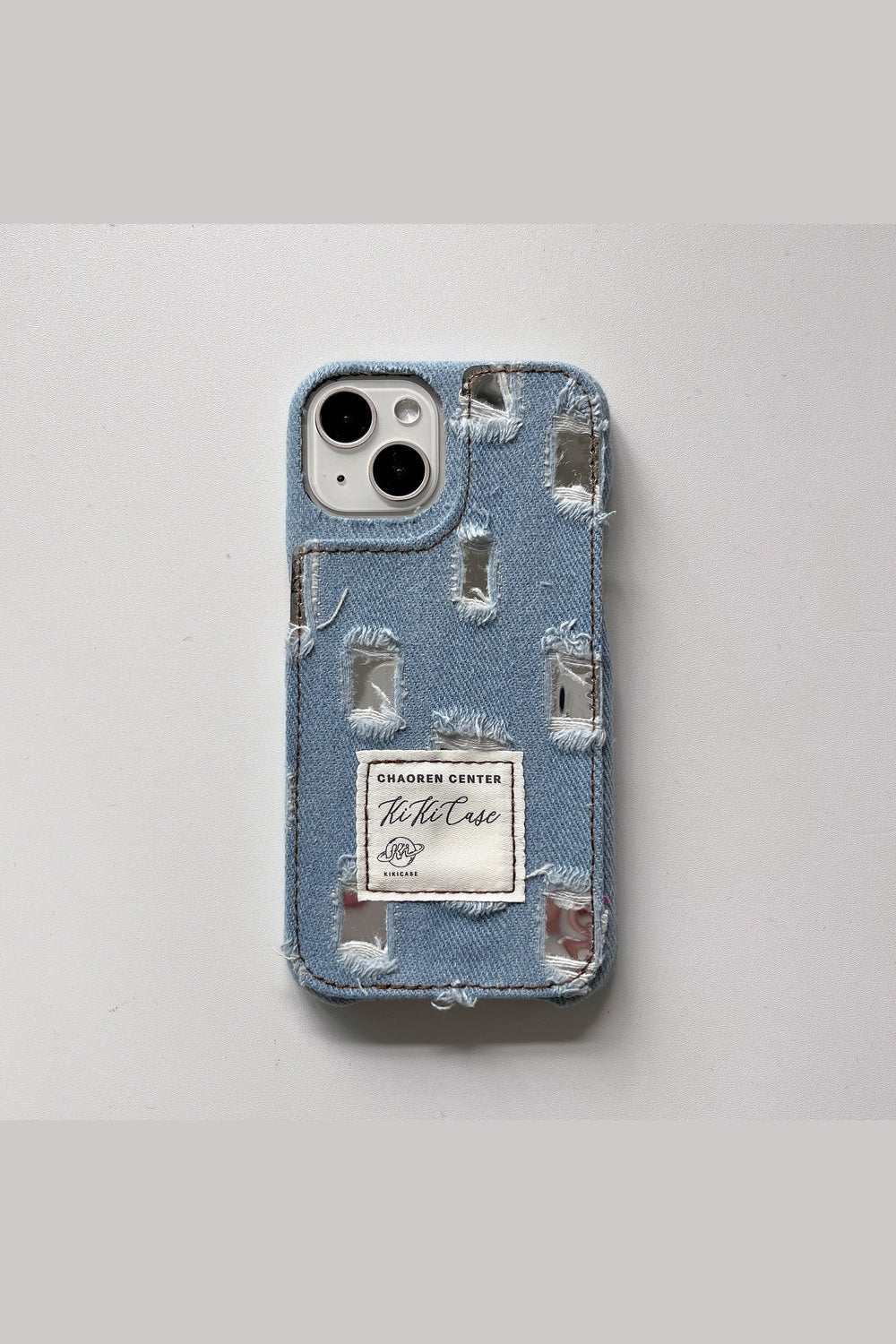 Y2k Ragged Denim Cloth iPhone Case