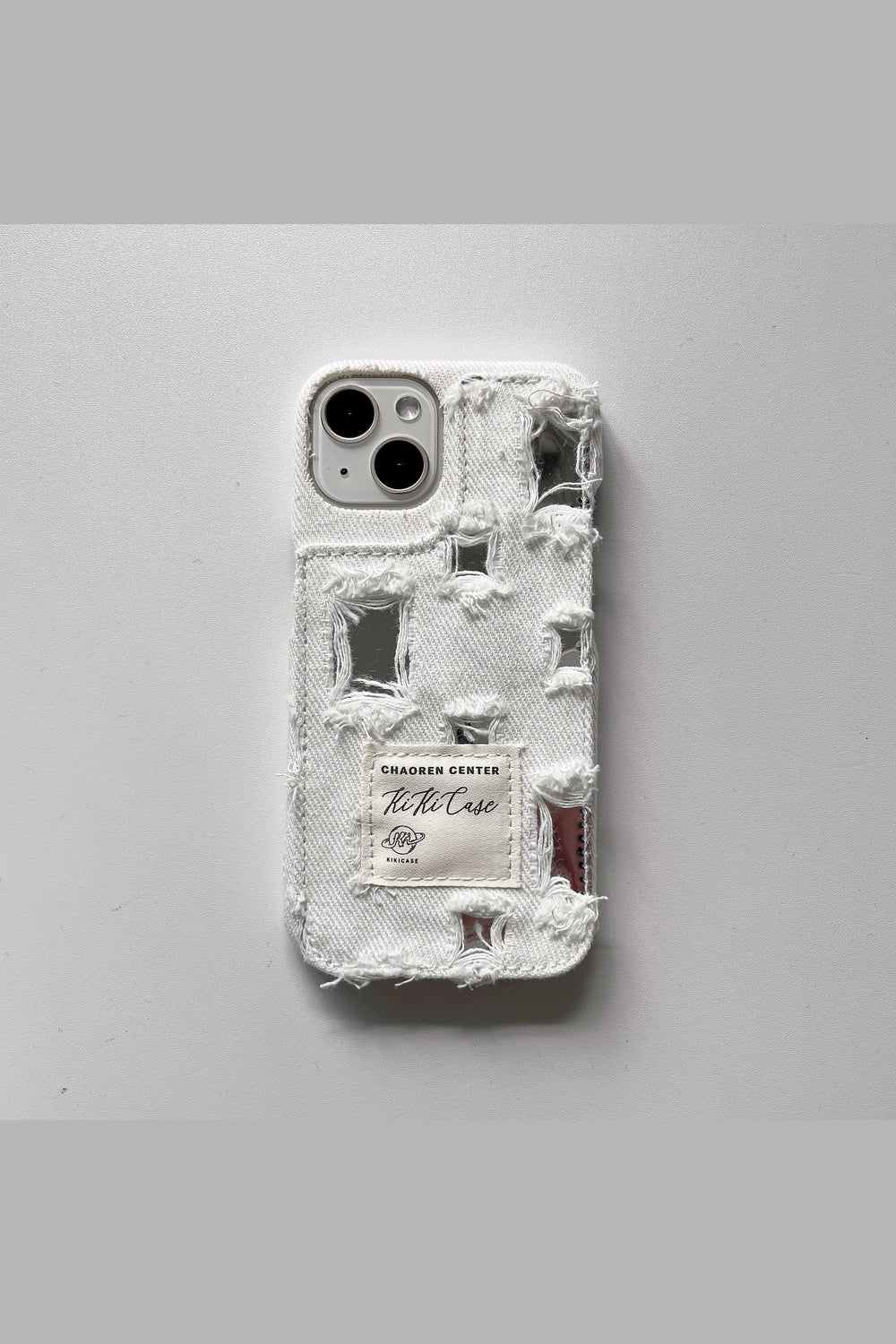 Y2k Ragged Denim Cloth iPhone Case