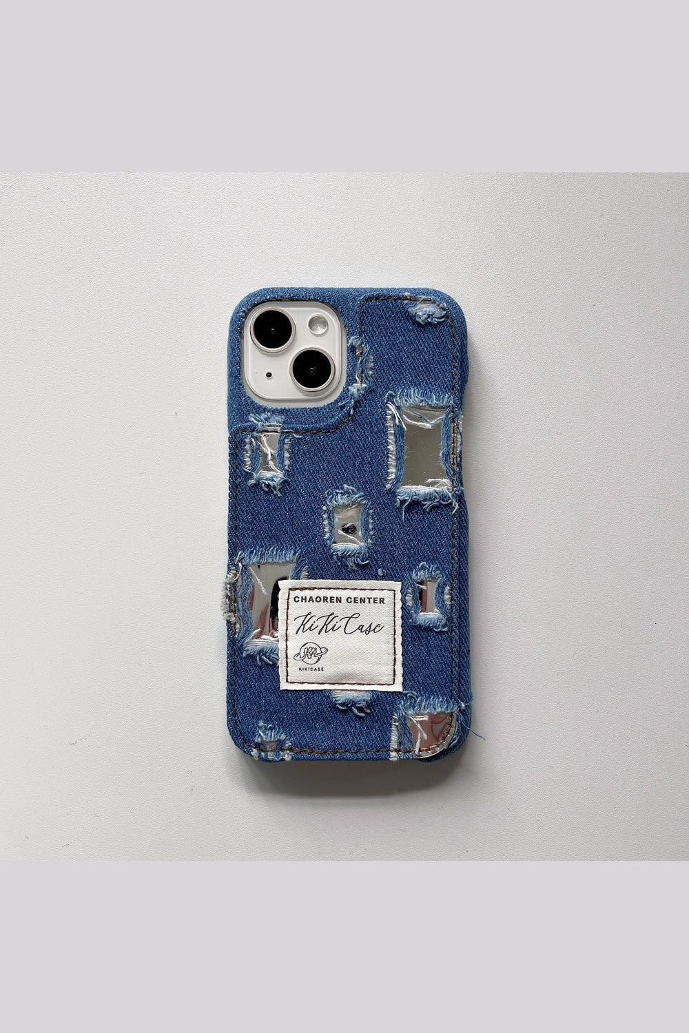 Y2k Ragged Denim Cloth iPhone Case
