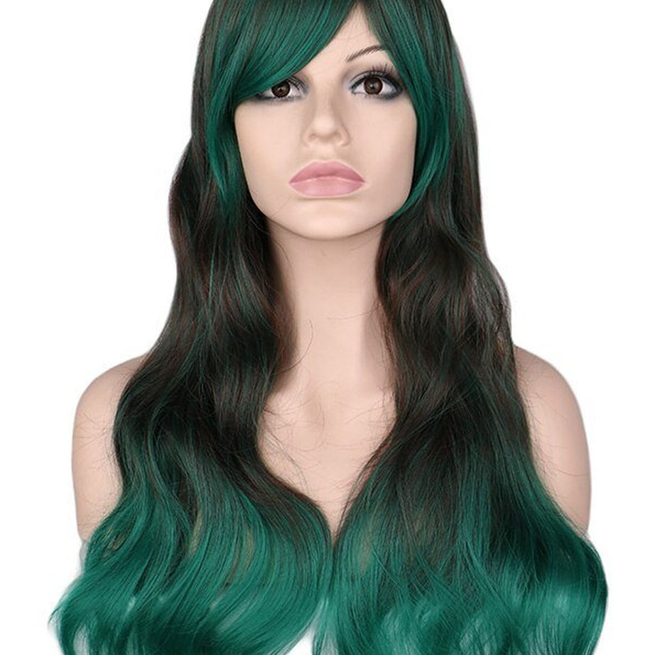 Y2k Rainbow Colorful Long Curly Wig