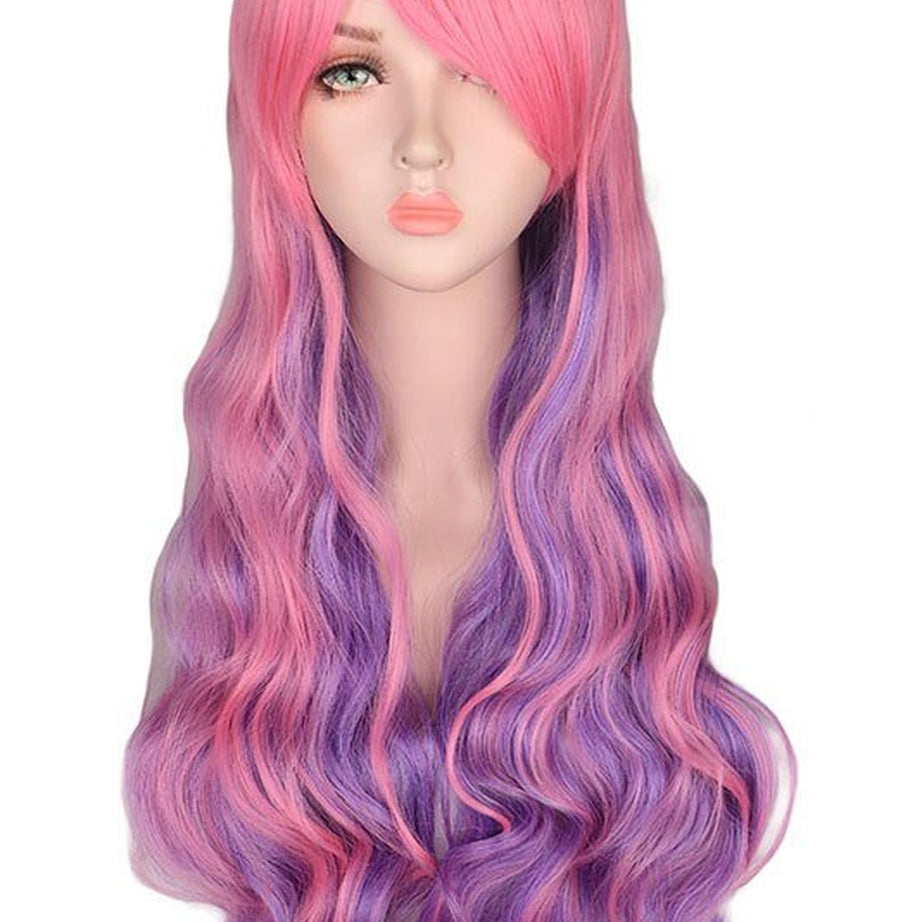 Y2k Rainbow Colorful Long Curly Wig
