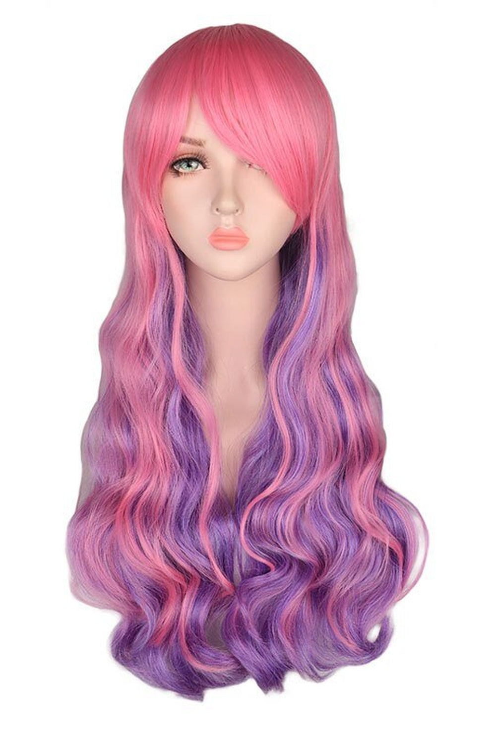 Y2k Rainbow Colorful Long Curly Wig