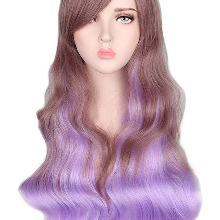 Y2k Rainbow Colorful Long Curly Wig