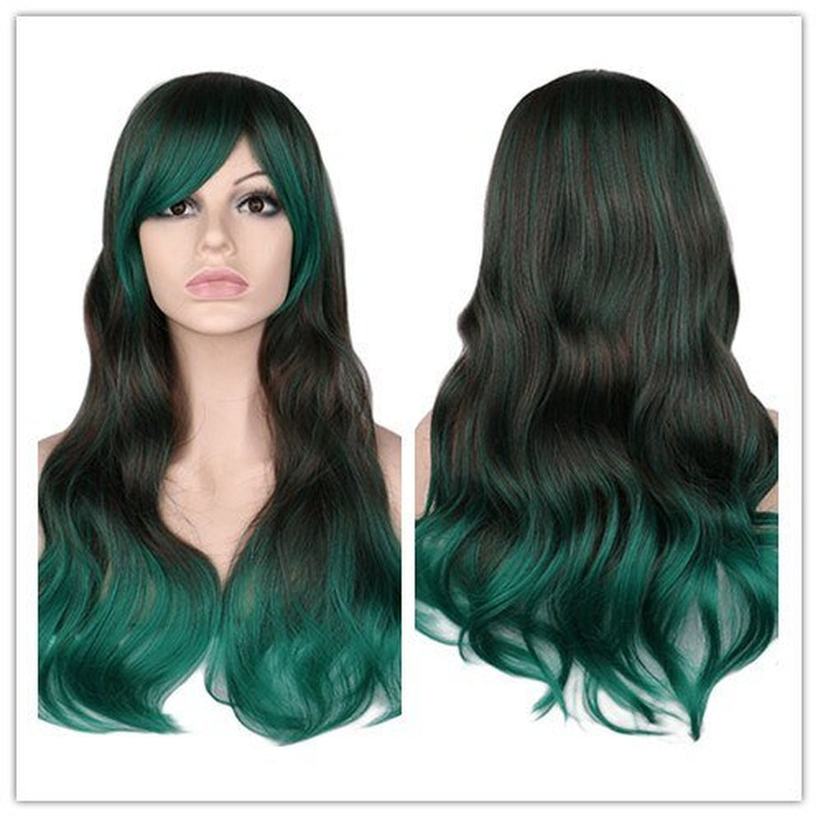 Y2k Rainbow Colorful Long Curly Wig