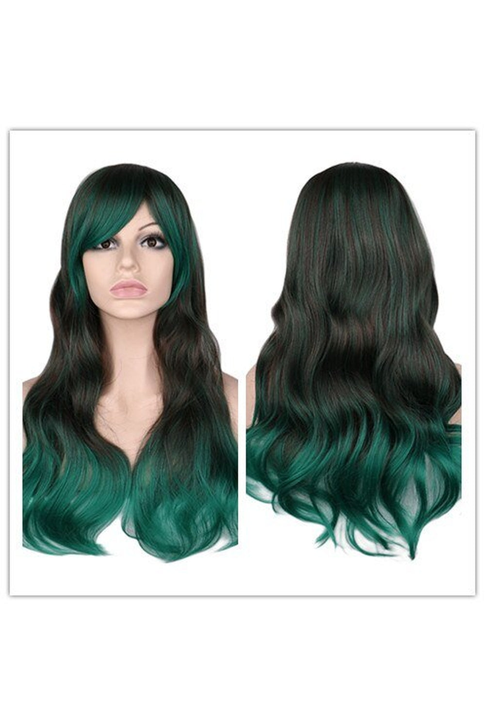 Y2k Rainbow Colorful Long Curly Wig