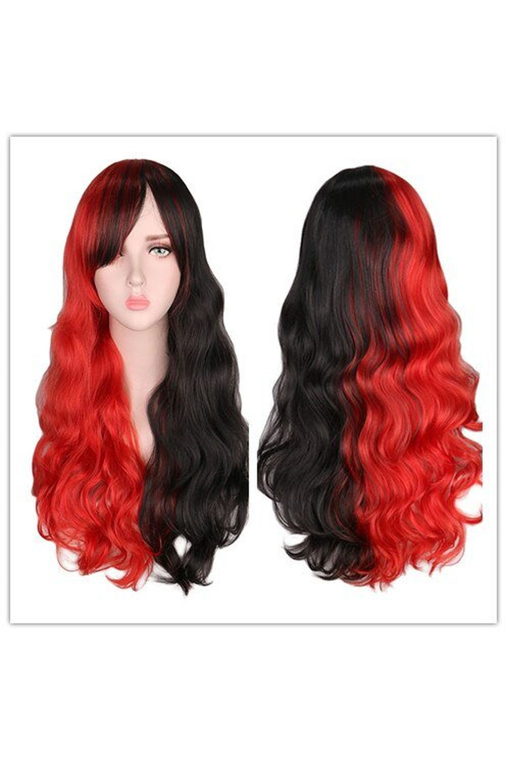 Y2k Rainbow Colorful Long Curly Wig