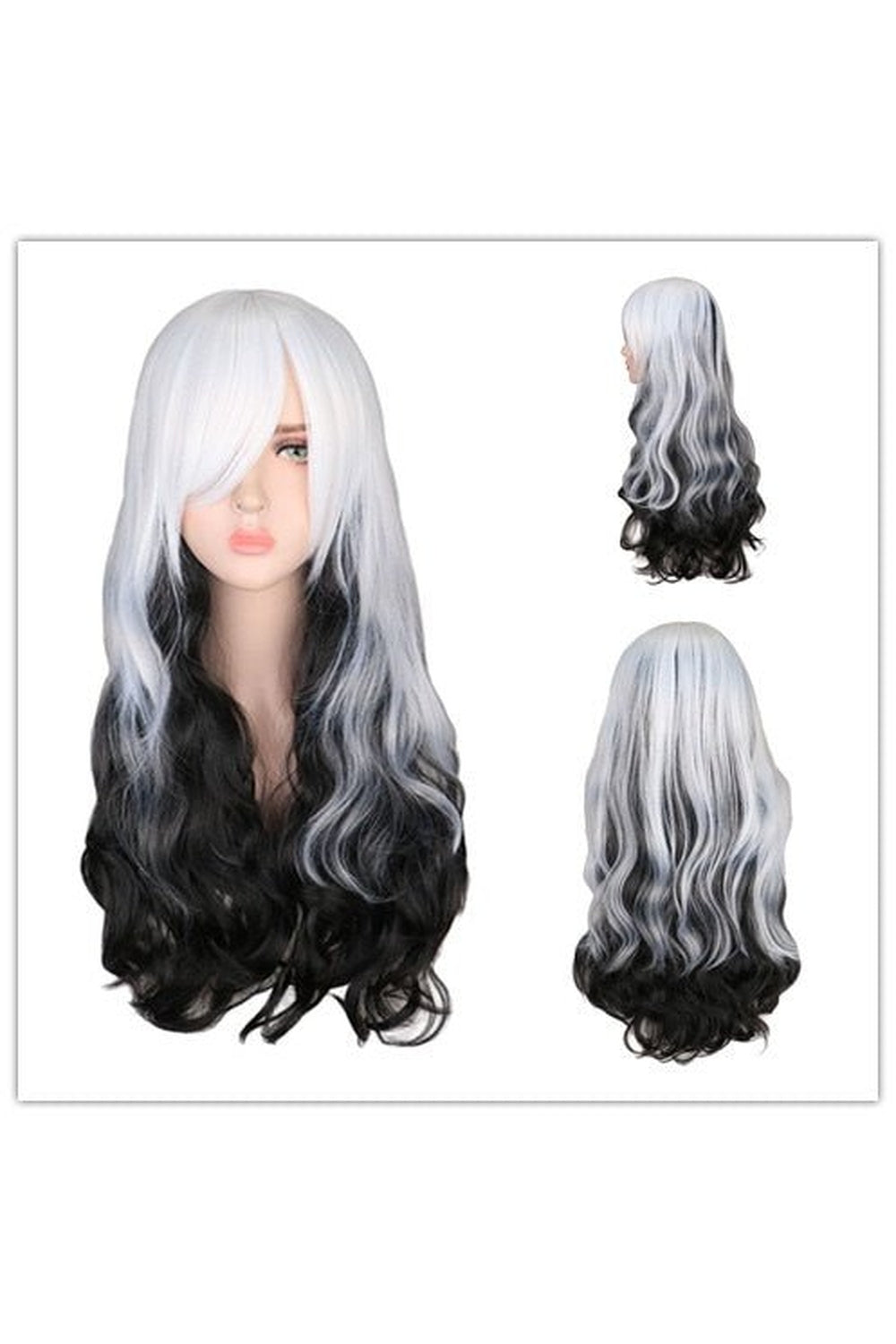 Y2k Rainbow Colorful Long Curly Wig