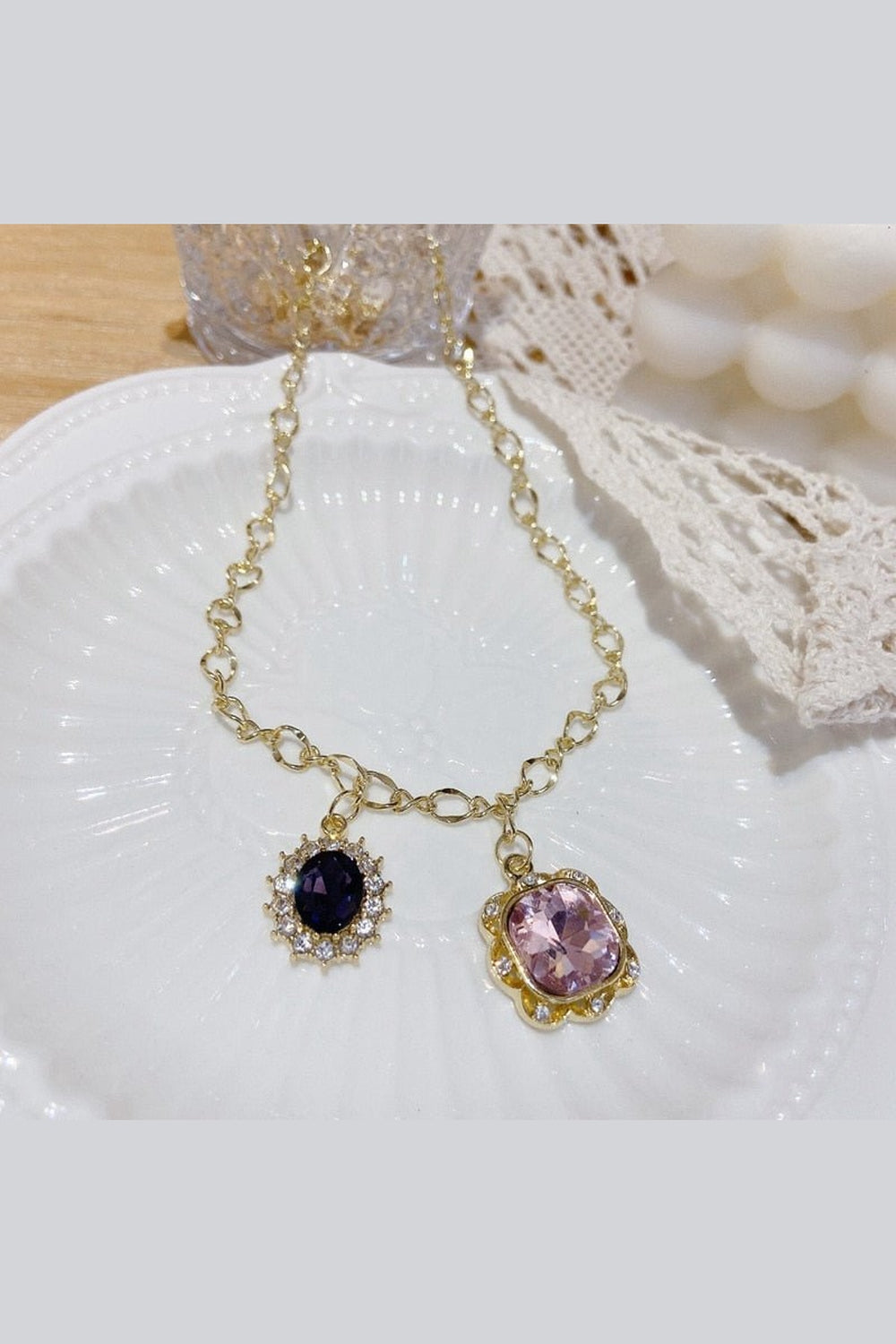 Y2k Rainbow Crystal Necklace