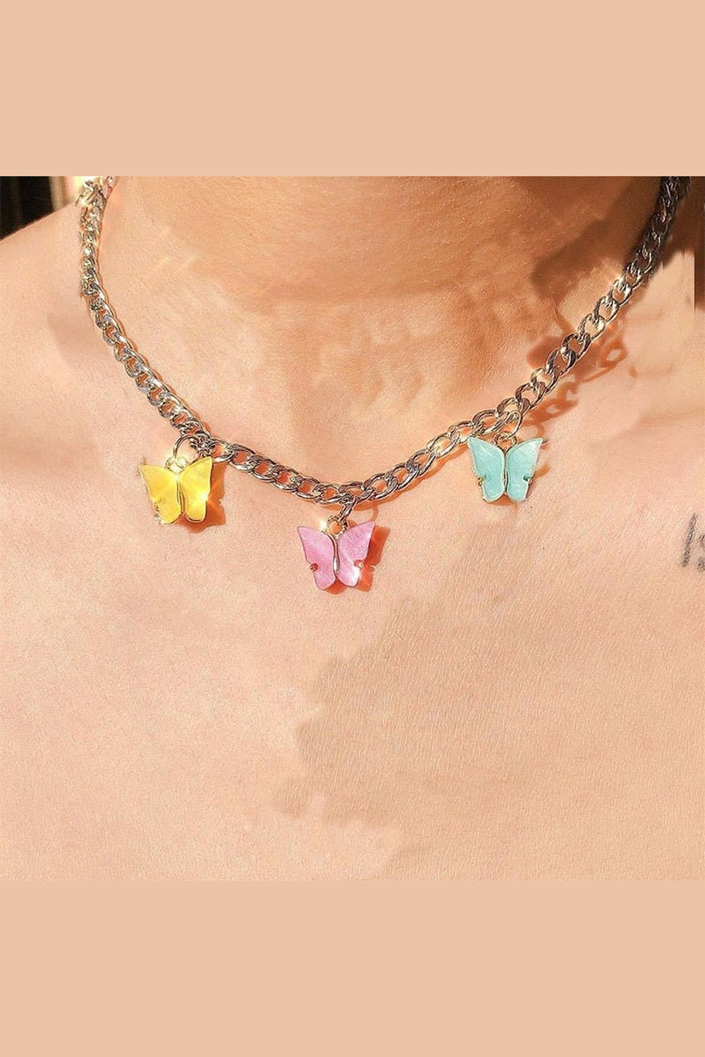 Y2k Rainbow Crystal Necklace