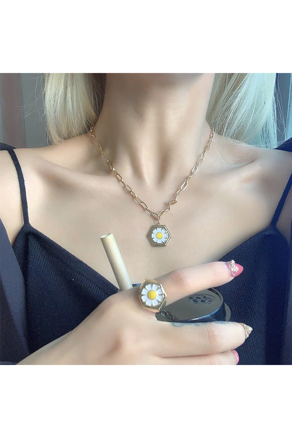 Y2k Rainbow Crystal Necklace