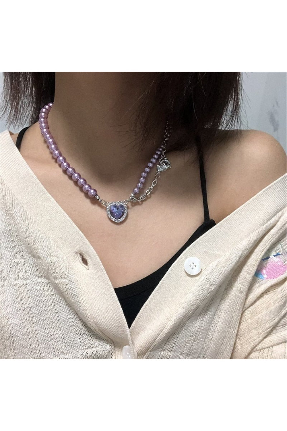 Y2k Rainbow Crystal Necklace