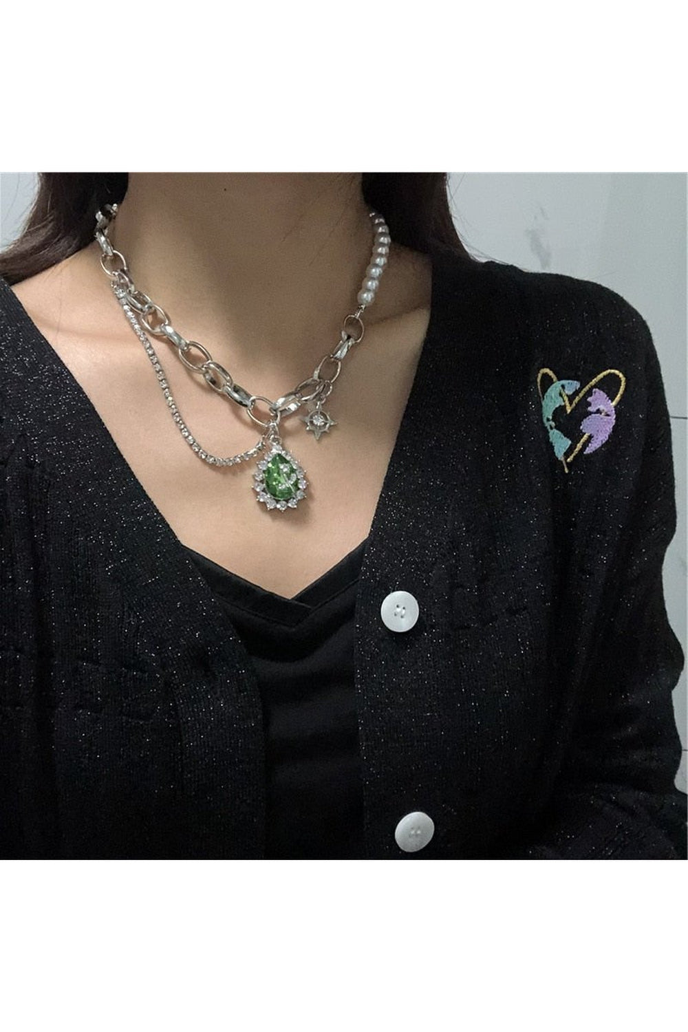 Y2k Rainbow Crystal Necklace