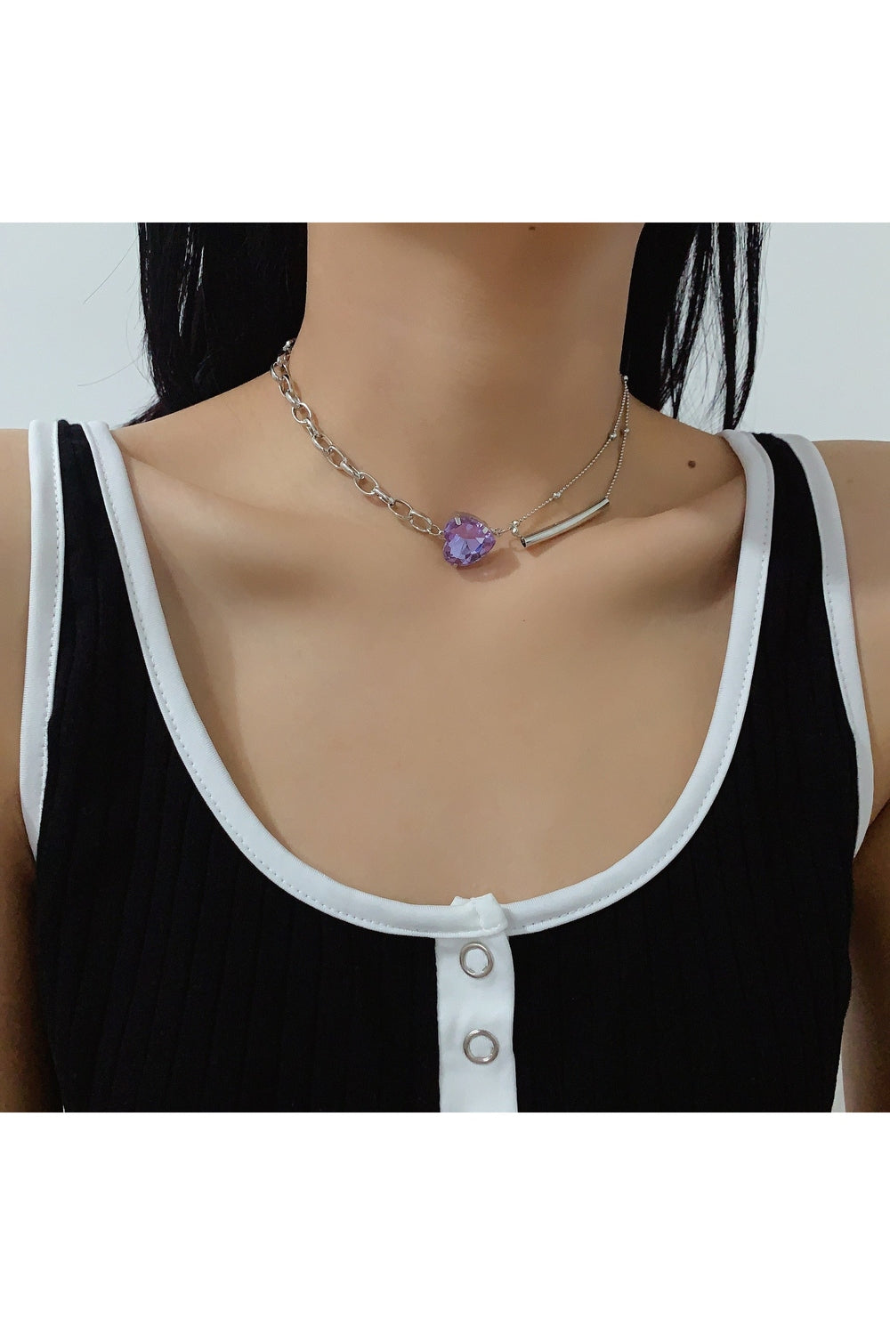 Y2k Rainbow Crystal Necklace