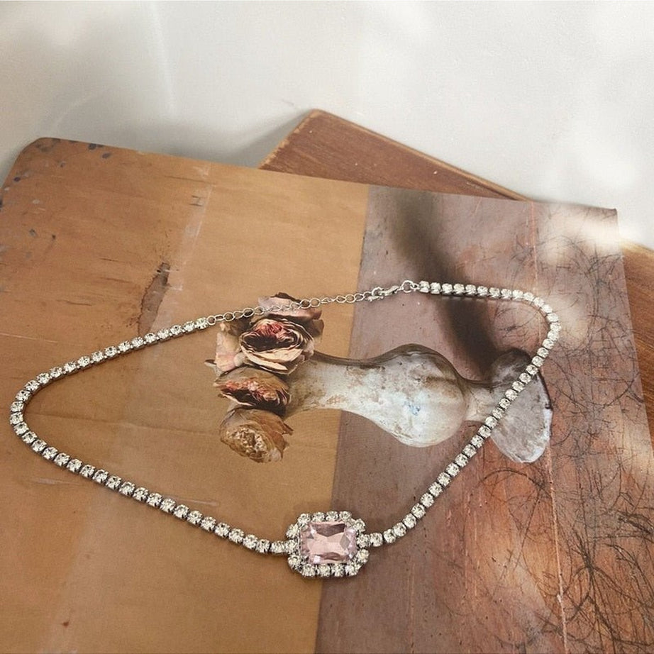 Y2k Rainbow Crystal Necklace