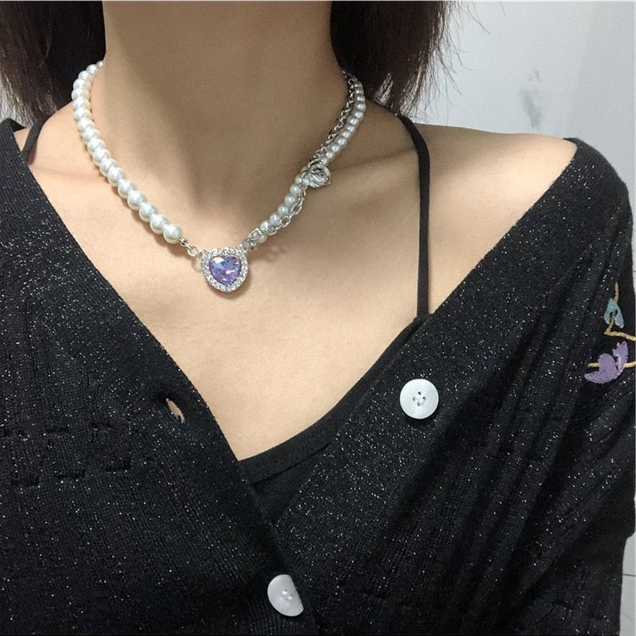 Y2k Rainbow Crystal Necklace