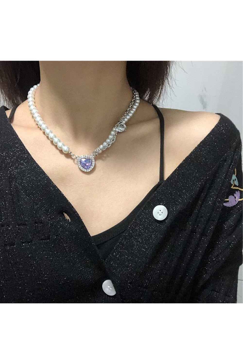 Y2k Rainbow Crystal Necklace