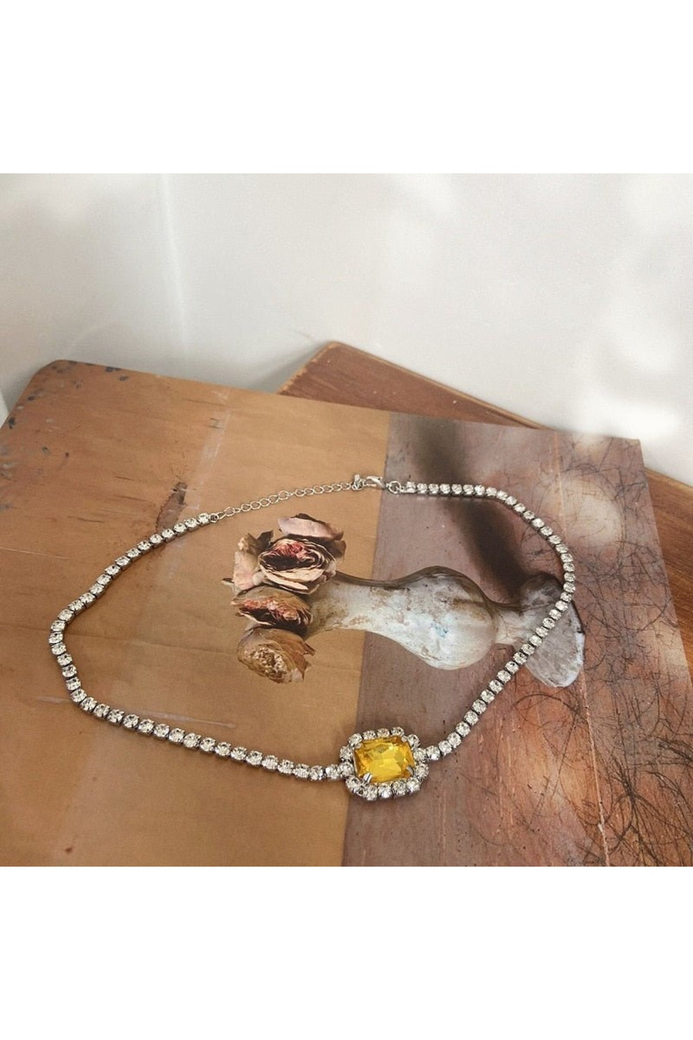 Y2k Rainbow Crystal Necklace