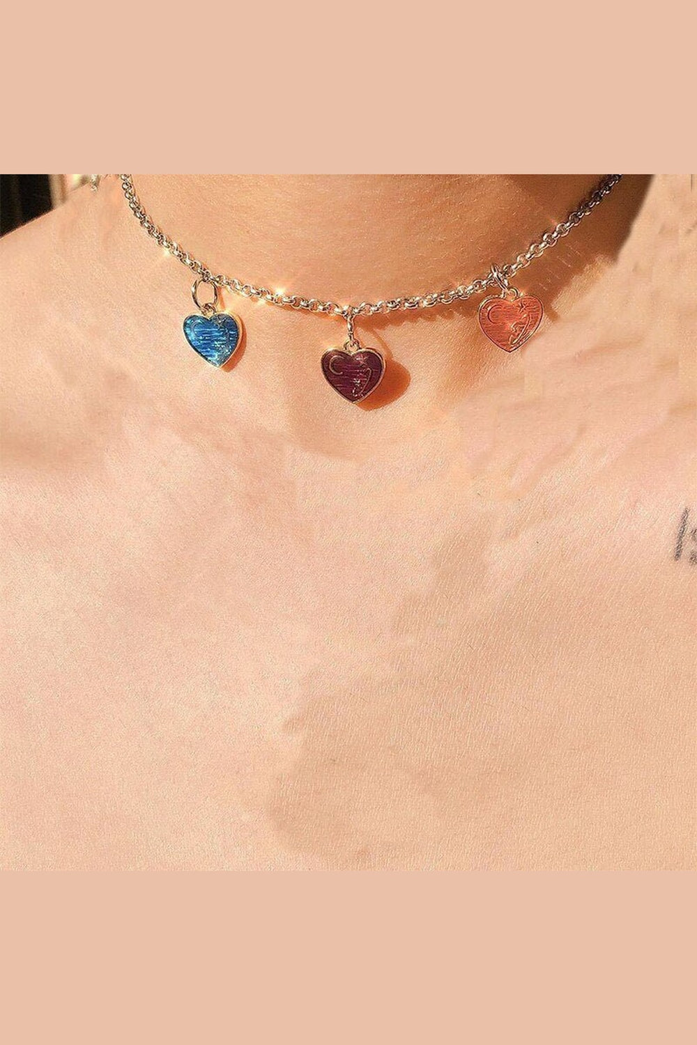 Y2k Rainbow Crystal Necklace