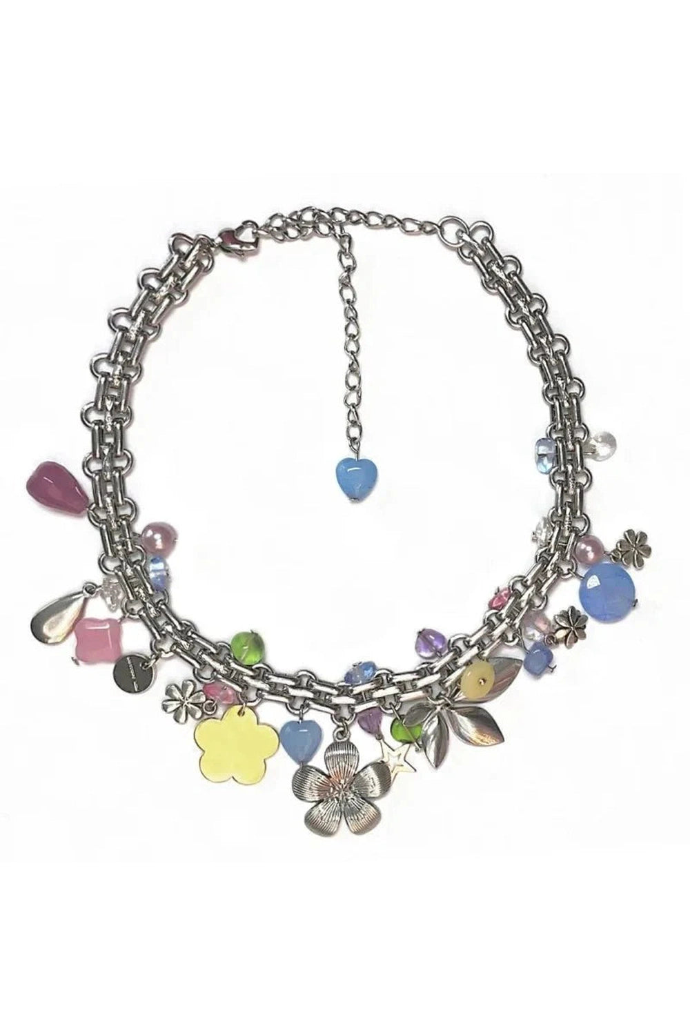 Y2k Rainbow Flower Choker