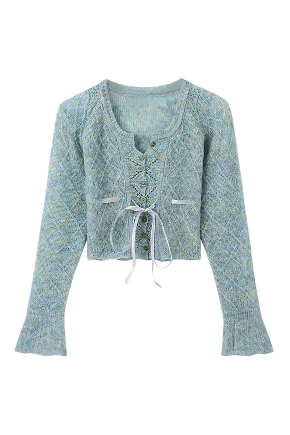 Y2k Rainbow Gradient Lace Cardigan