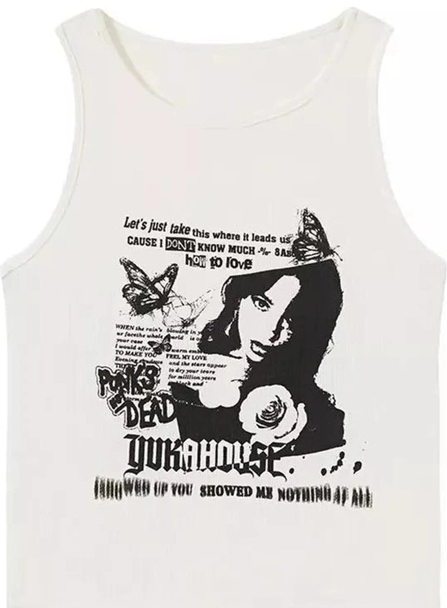 Y2k Rebel Echoes Tank Top
