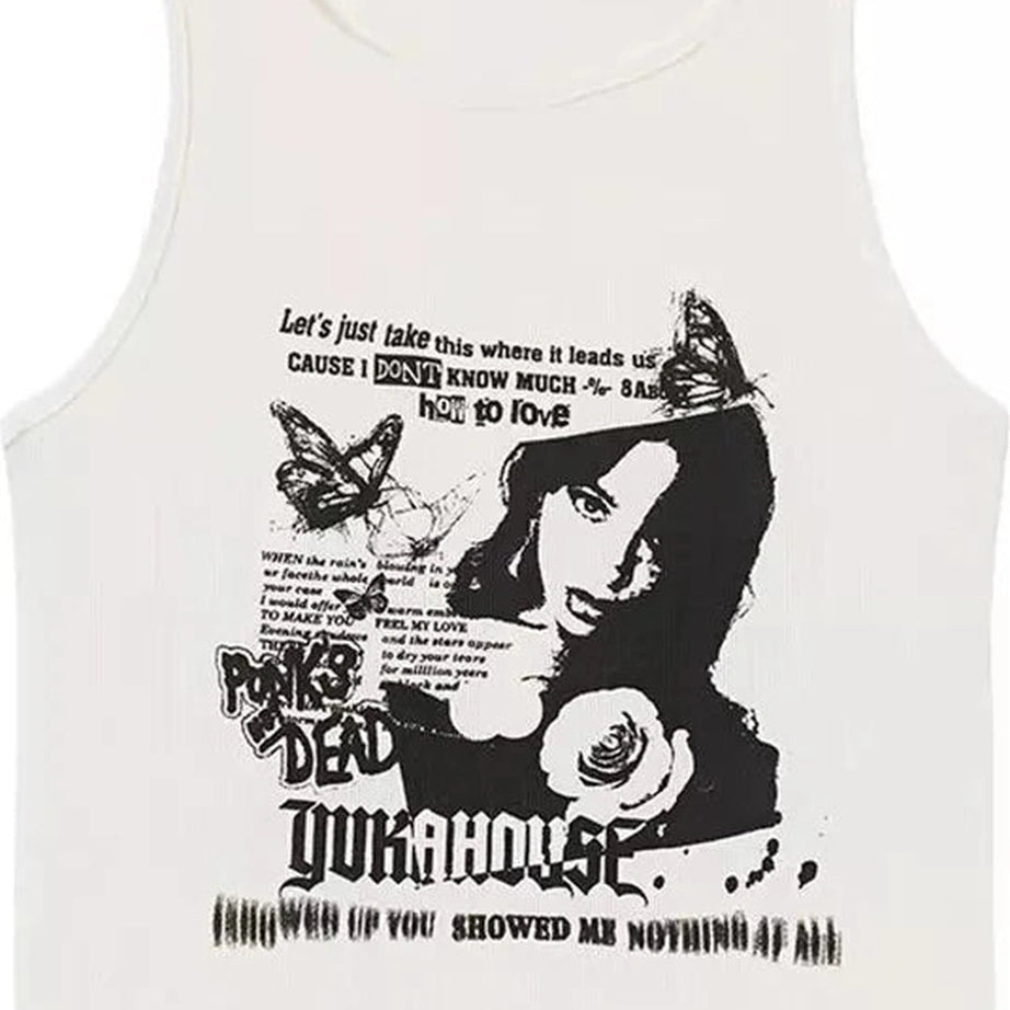 Y2k Rebel Echoes Tank Top