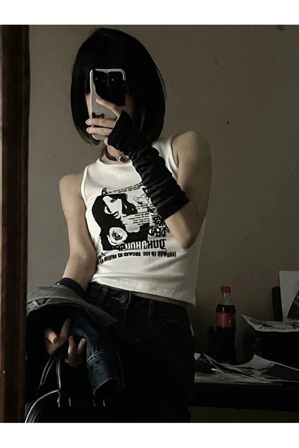 Y2k Rebel Echoes Tank Top