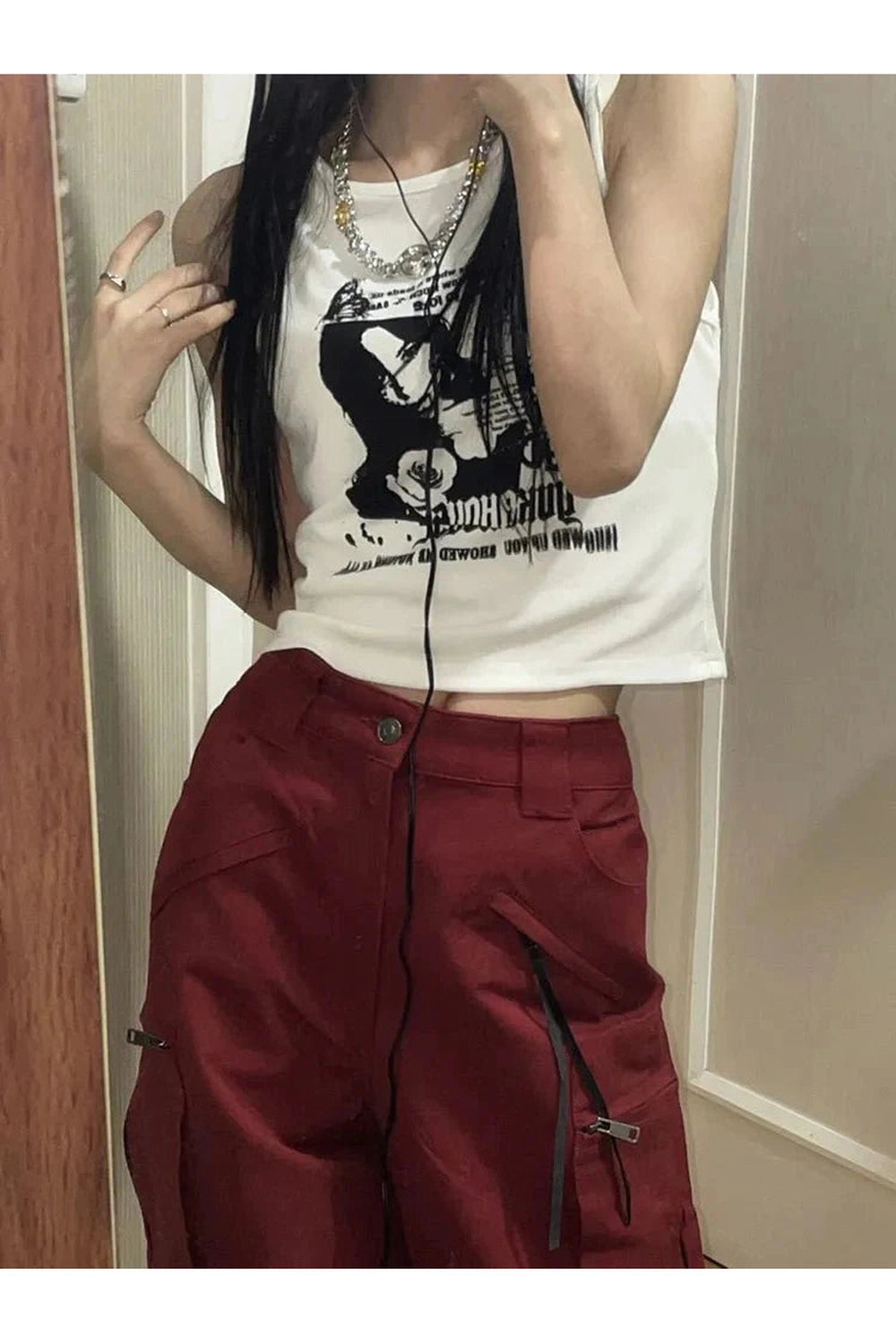 Y2k Rebel Echoes Tank Top