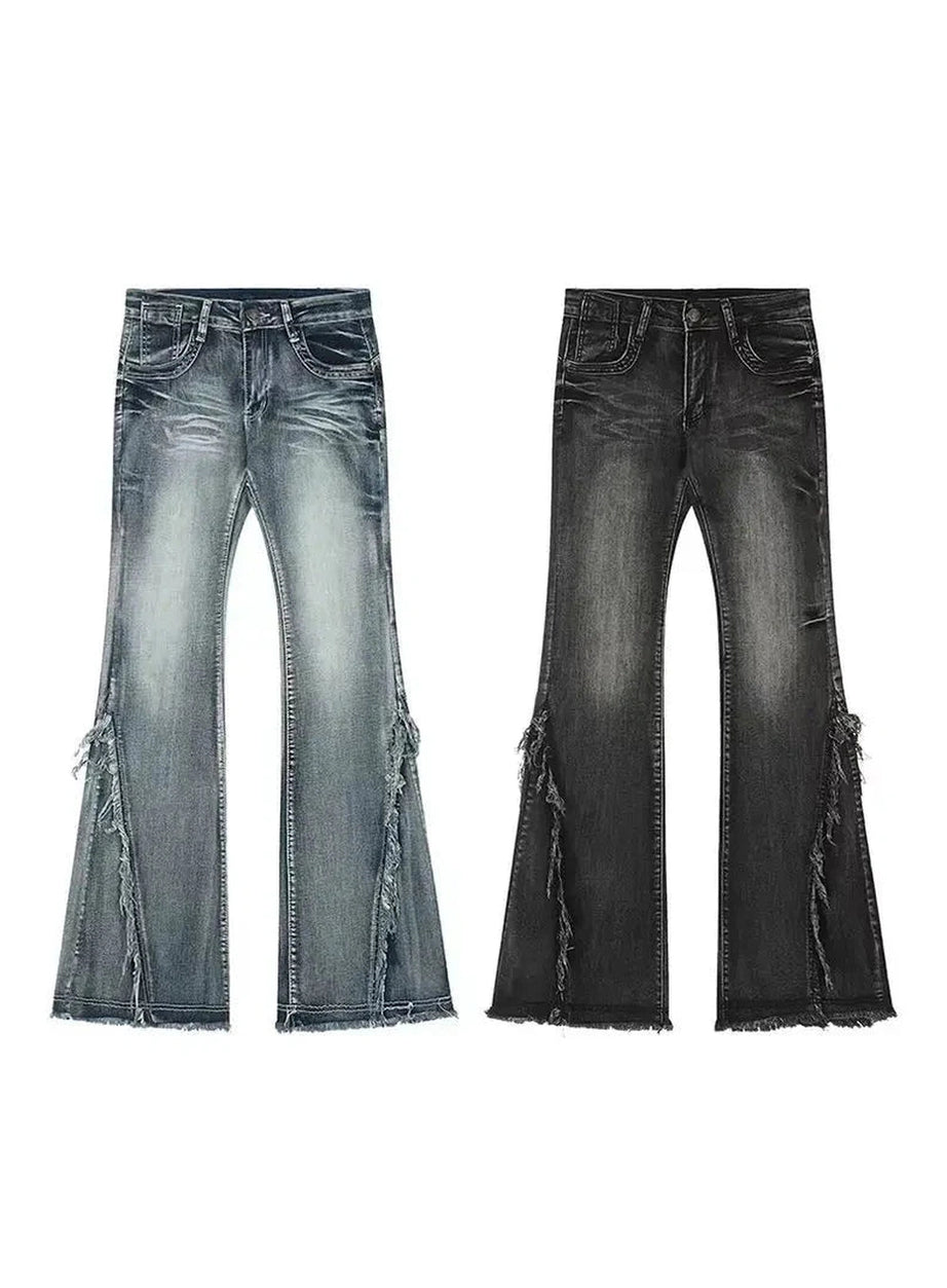 Y2k Rebel Fray Flare Jeans