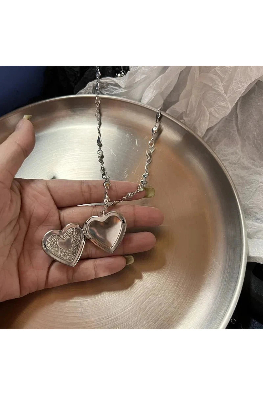 Y2k Red Heart Gothic Necklace