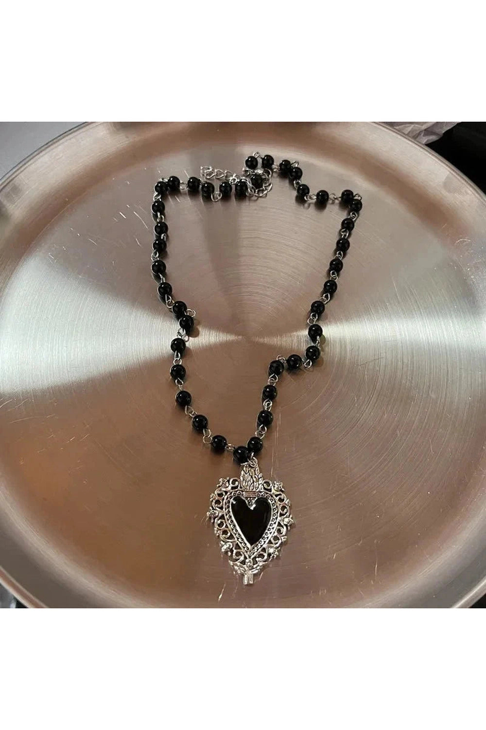 Y2k Red Heart Gothic Necklace