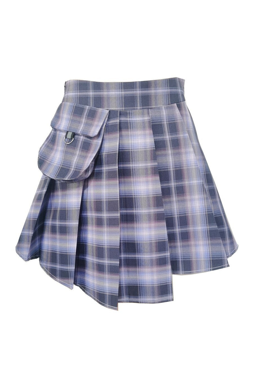 Y2k Red Tartan Button Mini Skirt