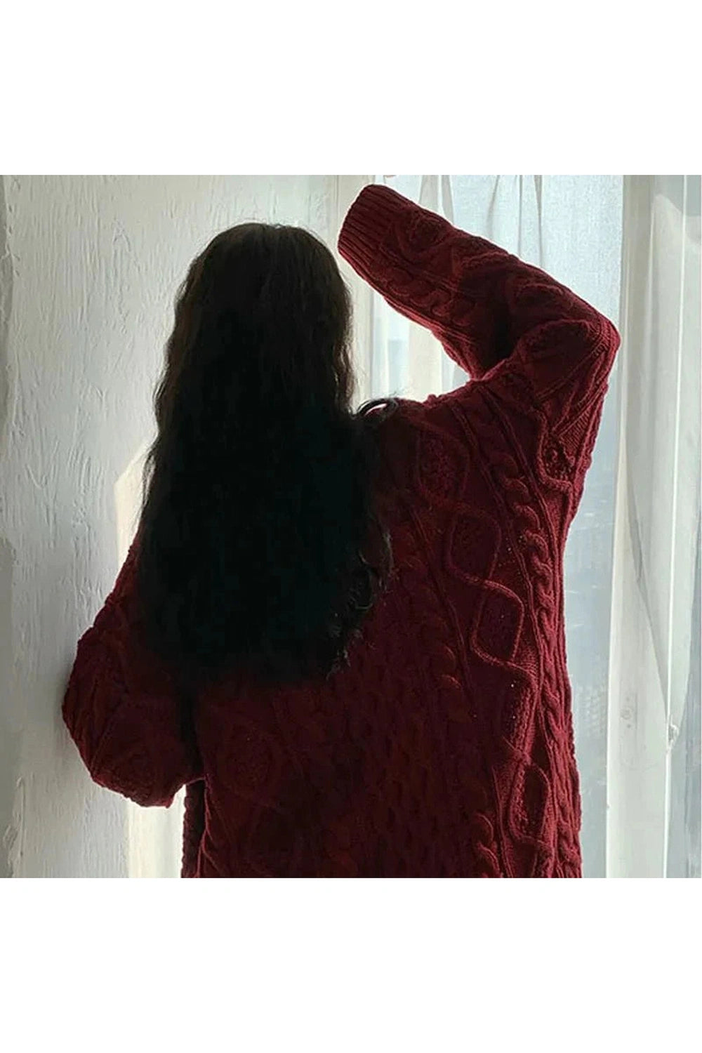 Y2k Red Twist Knit Preppy Sweater