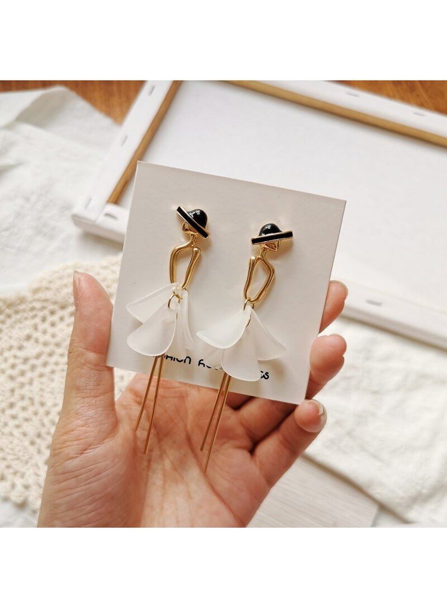 Y2k Retro Acrylic Tassel Long Earrings