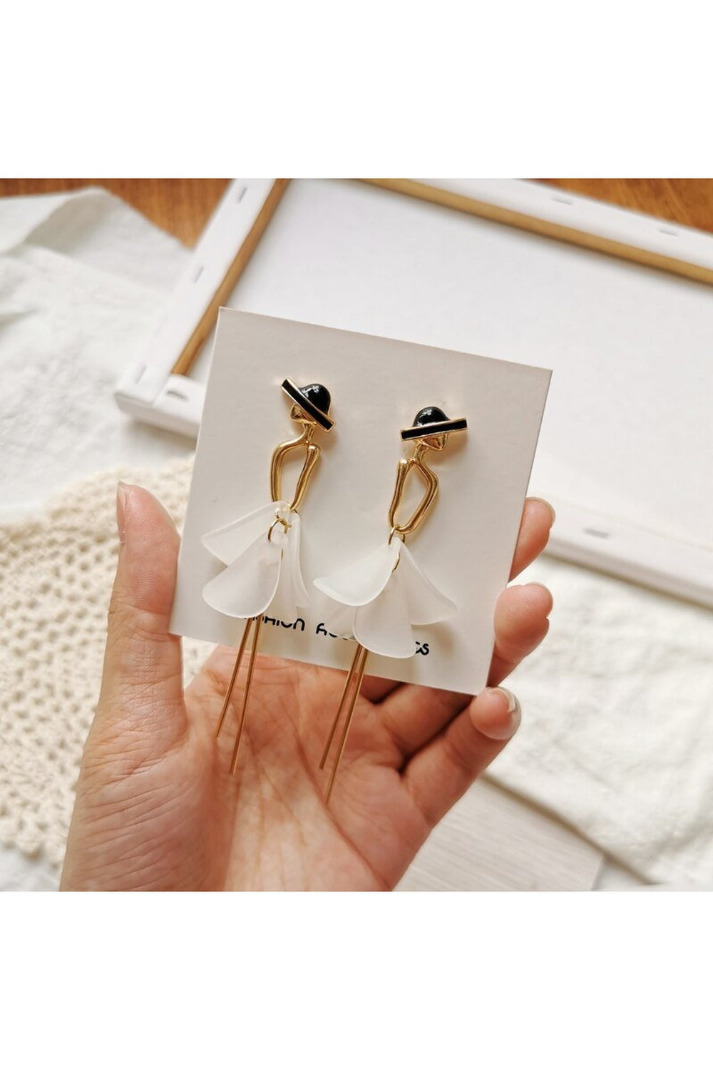 Y2k Retro Acrylic Tassel Long Earrings