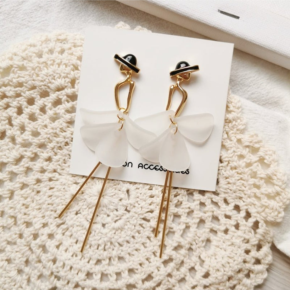 Y2k Retro Acrylic Tassel Long Earrings