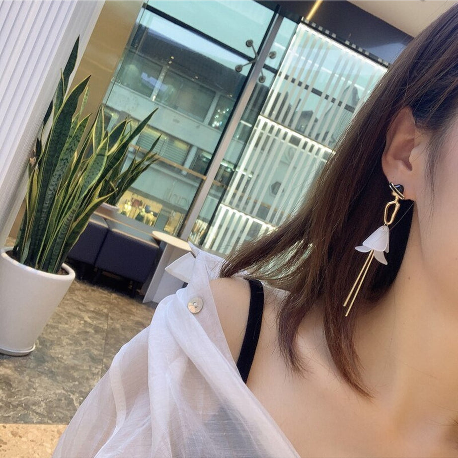 Y2k Retro Acrylic Tassel Long Earrings