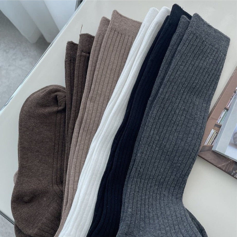 Y2k Retro Aesthetic Knit Cotton Long Socks