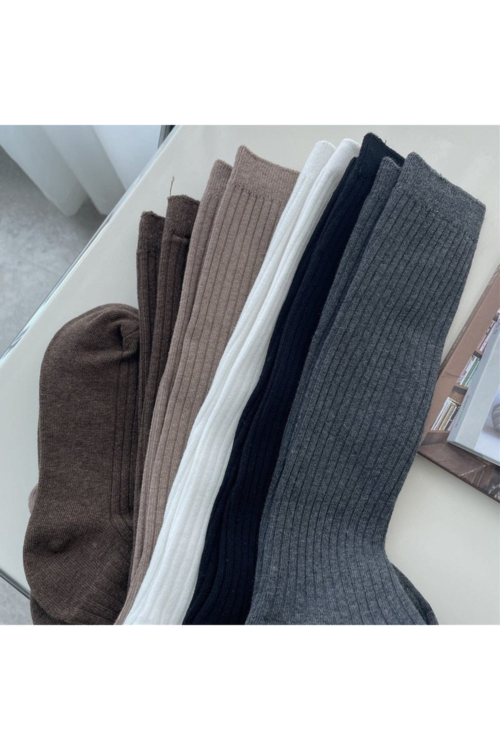Y2k Retro Aesthetic Knit Cotton Long Socks