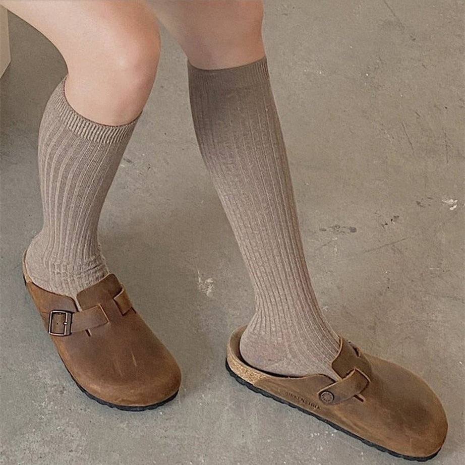 Y2k Retro Aesthetic Knit Cotton Long Socks