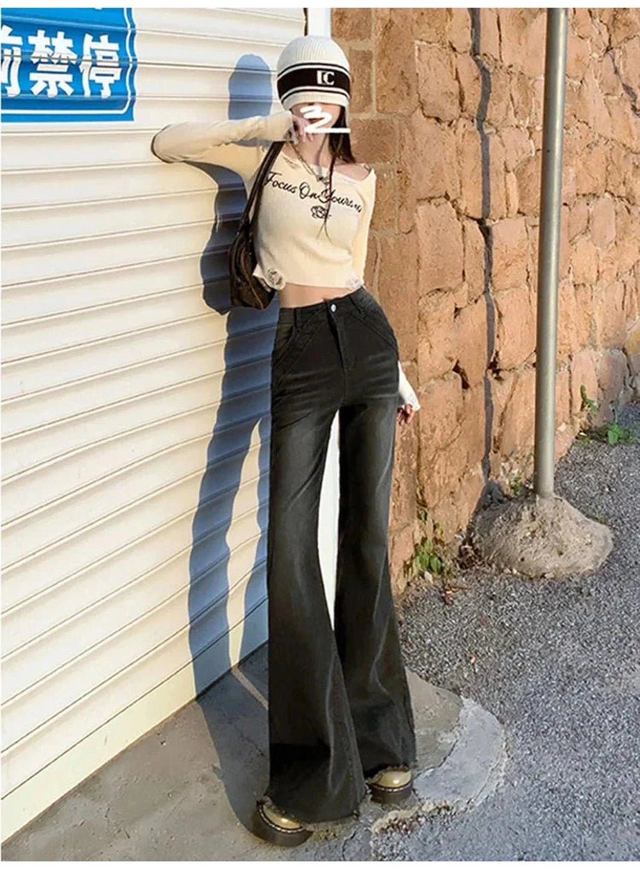 Y2k Retro Bell Bottom Jeans