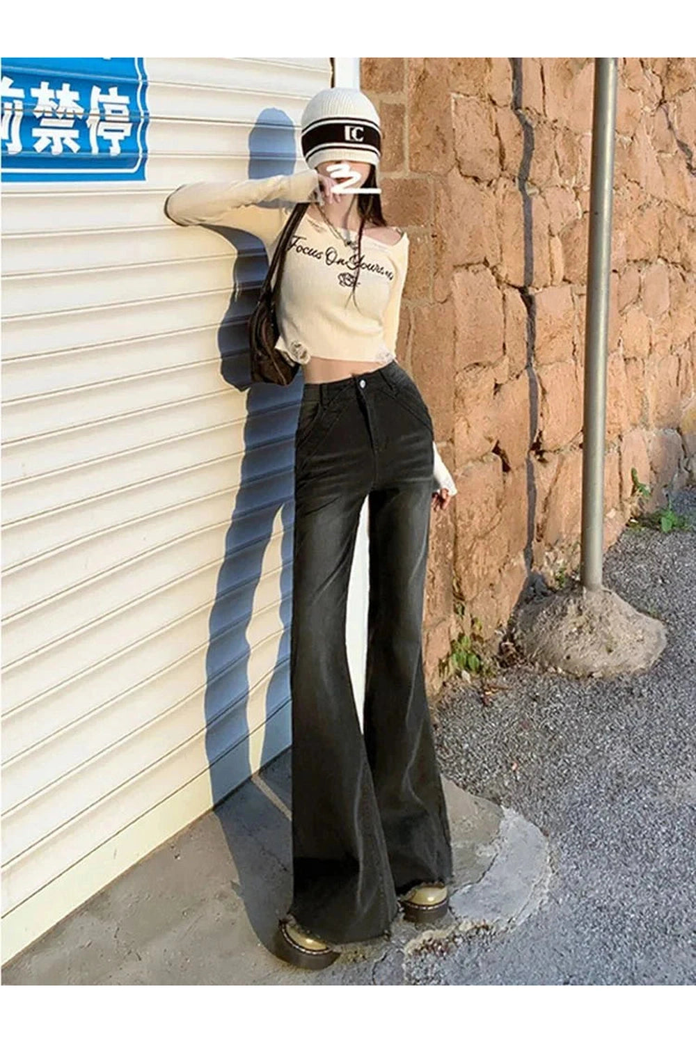 Y2k Retro Bell Bottom Jeans