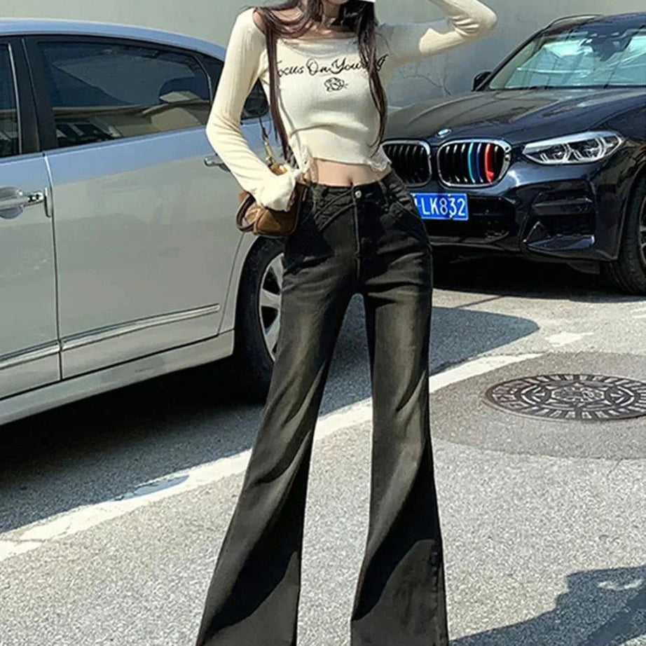 Y2k Retro Bell Bottom Jeans